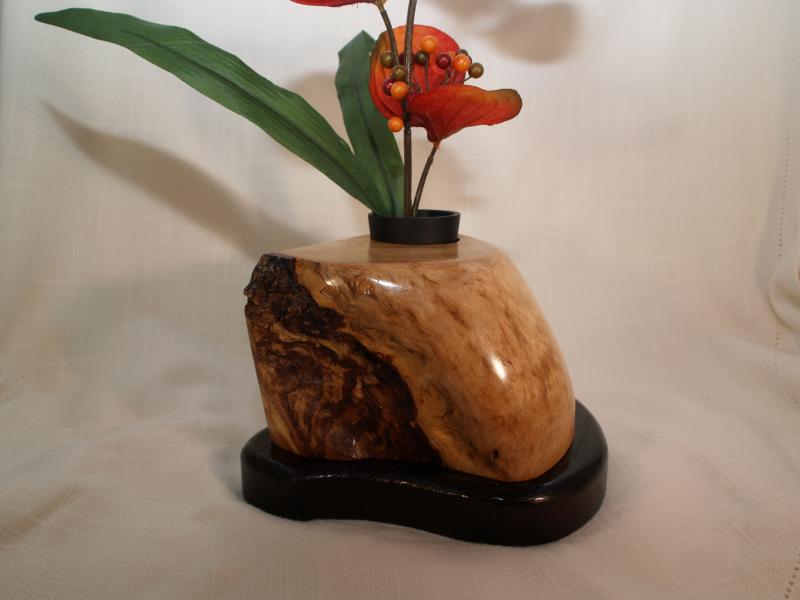 Burl Ikebana with natural edge